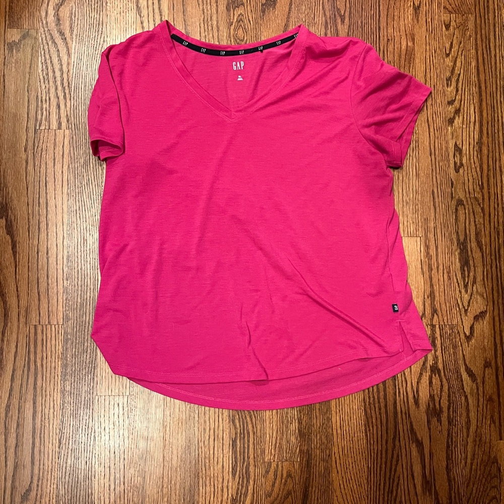 GAP Pink Relaxed Fit Short Sleeve Tee